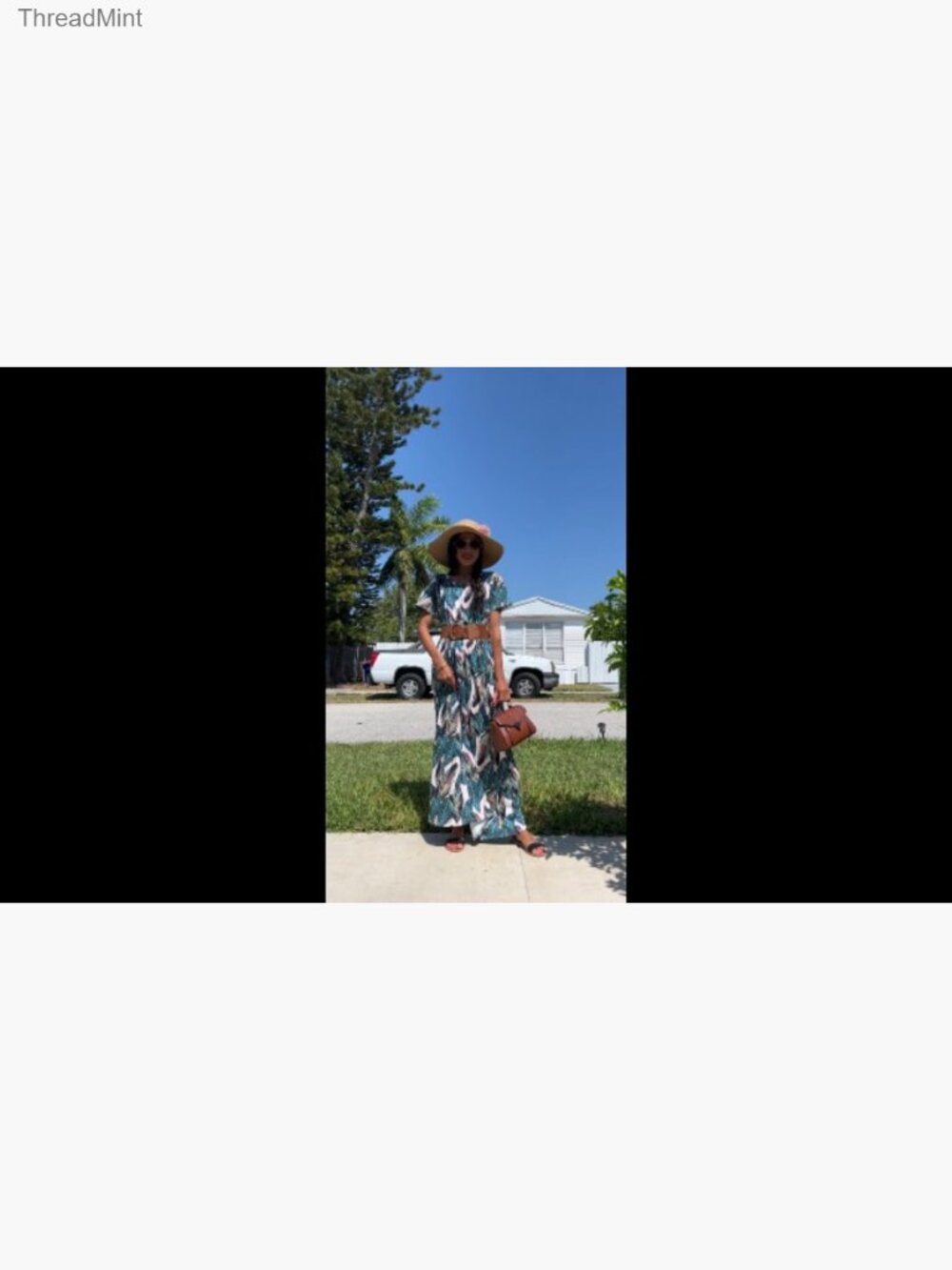 Short Sleeve Maxi Dress with Pockets, Casual Jersey Long Dress - Picture 7 of 7